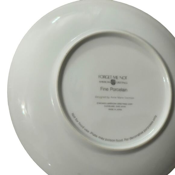 Forget Me Not American Greetings Vintage Christmas 1992 Keepsake Small plate - Picture 10 of 16